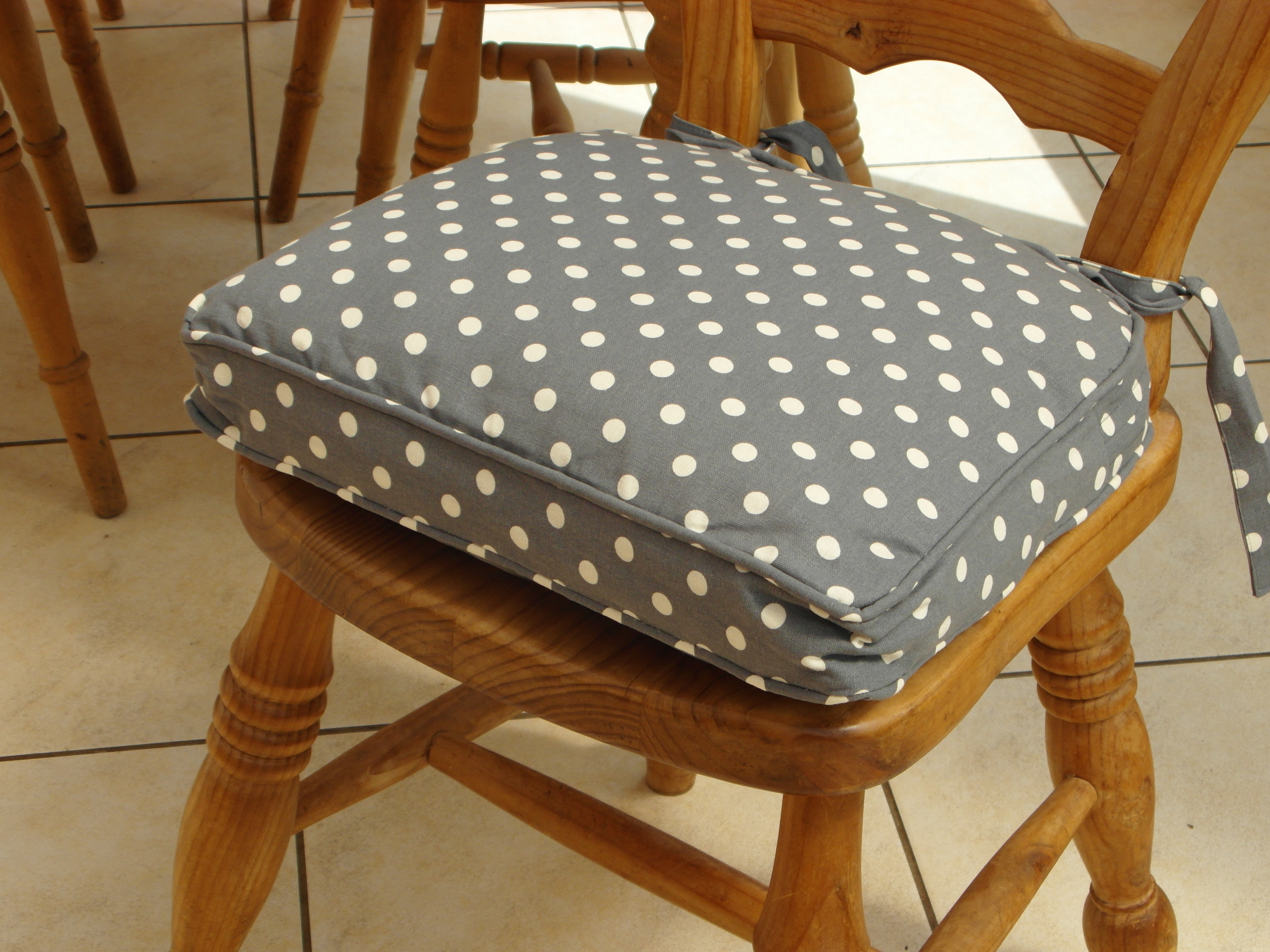 vintage collection grey polka dot seat pad the christmas table placemats