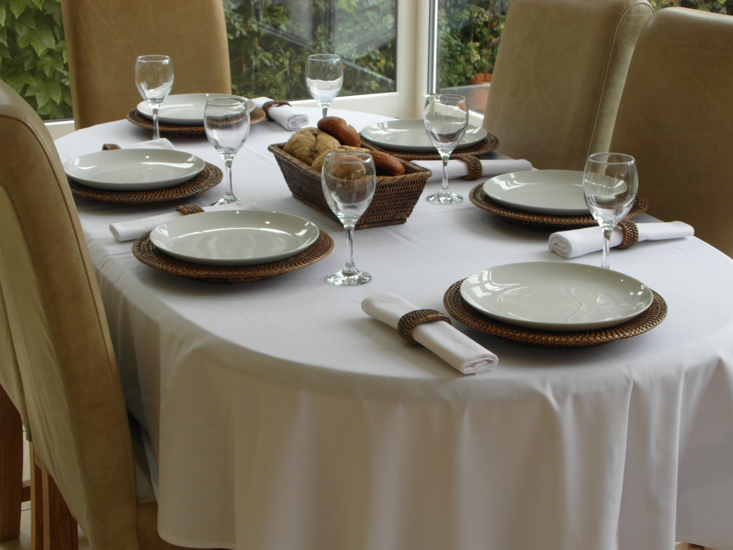 DRILL COTTON CREAM OVAL